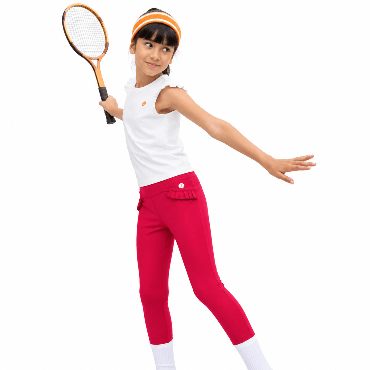 Butterfly Active Girls Leggings Fuchsia - OneSports - dubai