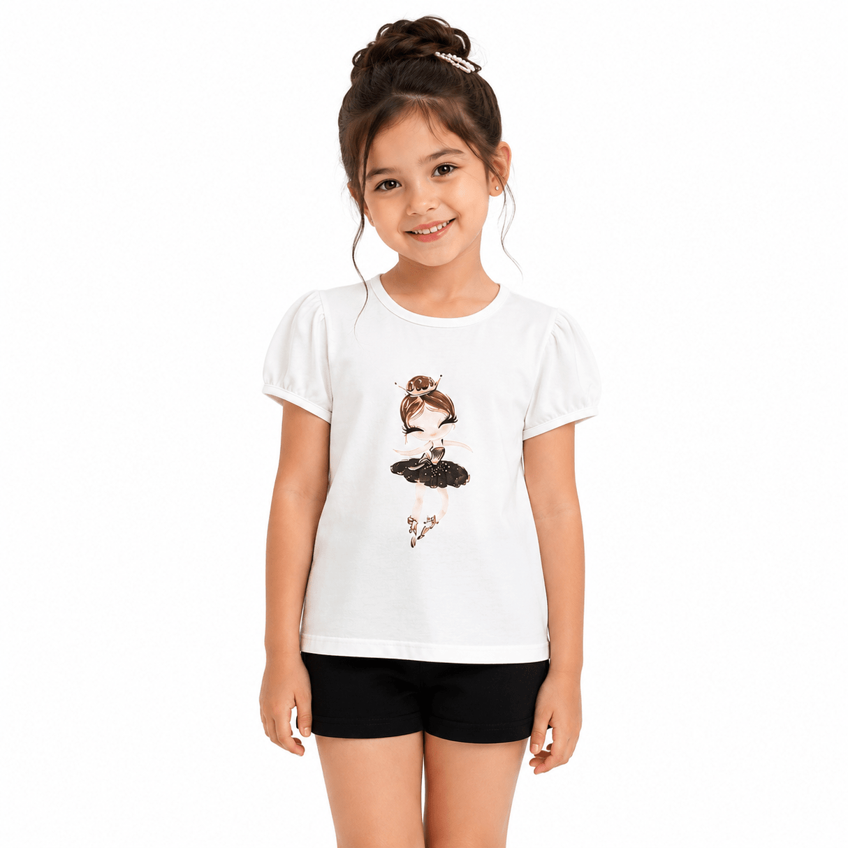 Ballerina White shirt For Girls - OneSports - dubai