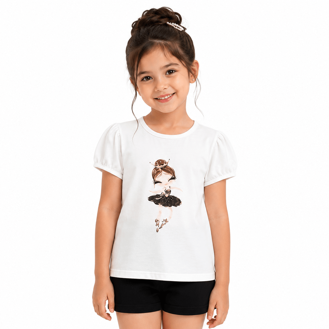 Ballerina White shirt For Girls - OneSports - dubai