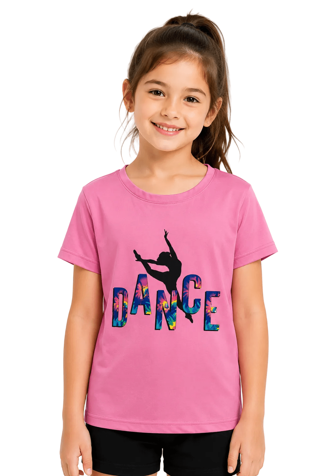 Dance Shirt Pink For Girls - OneSports - dubai