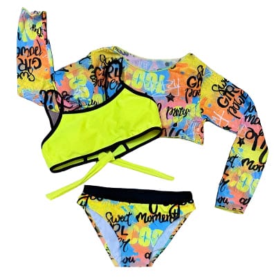 Girls Yellow Swim Set