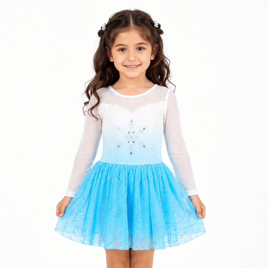 Leotard Dress Ice Blue - OneSports - dubai