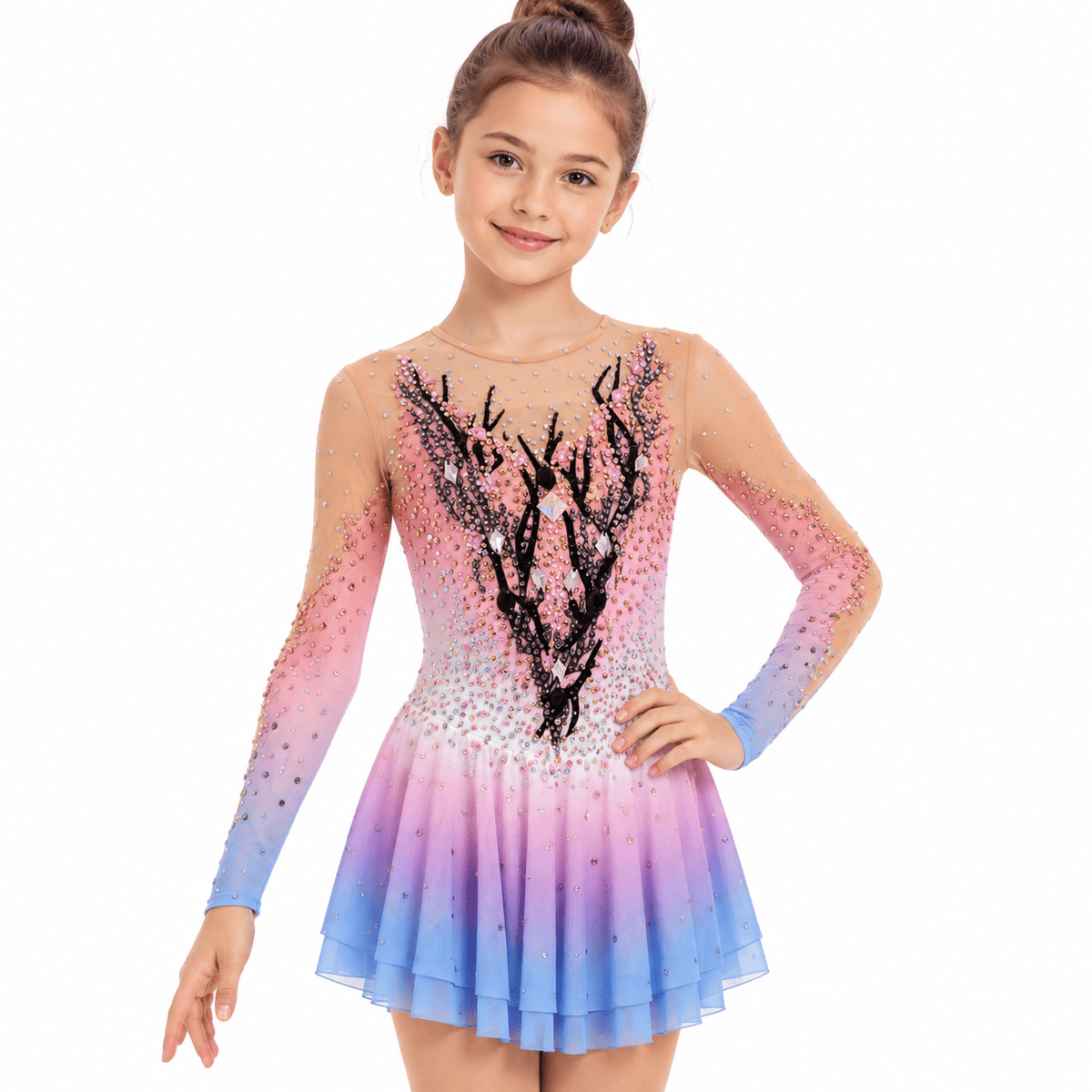 117-122 cm Figure Skating Dress Glacier - OneSports - #dubai