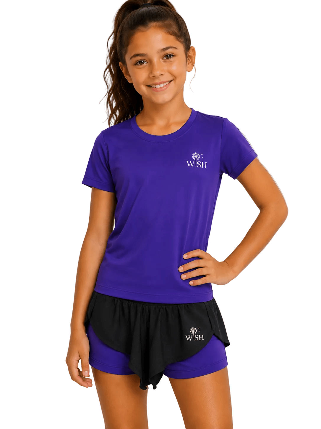 Sports Dry Fit Purple Shirt Wish - OneSports - dubai