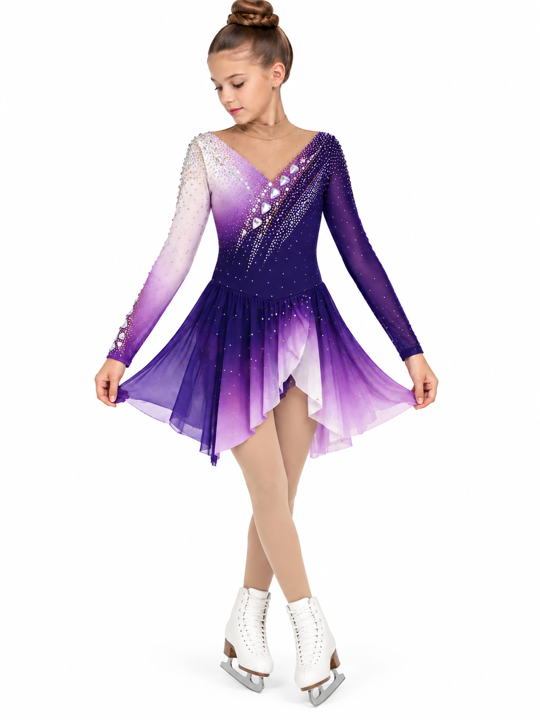 129-140 cm Figure Skating Dress Spiral