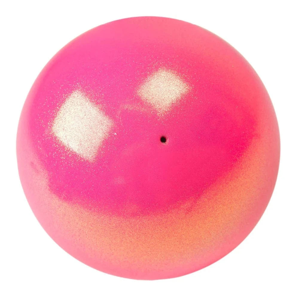 Venturelli pink glitter rhythmic gymnastics ball 18.5cm fig approved by onesports uae
