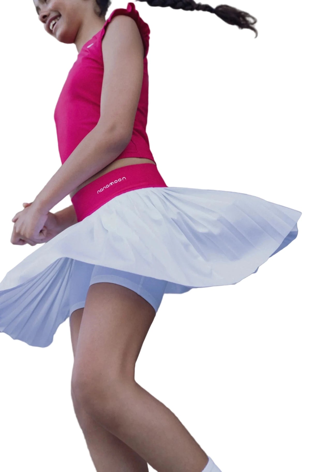 Flow Skort White/Fuchsia - OneSports - dubai