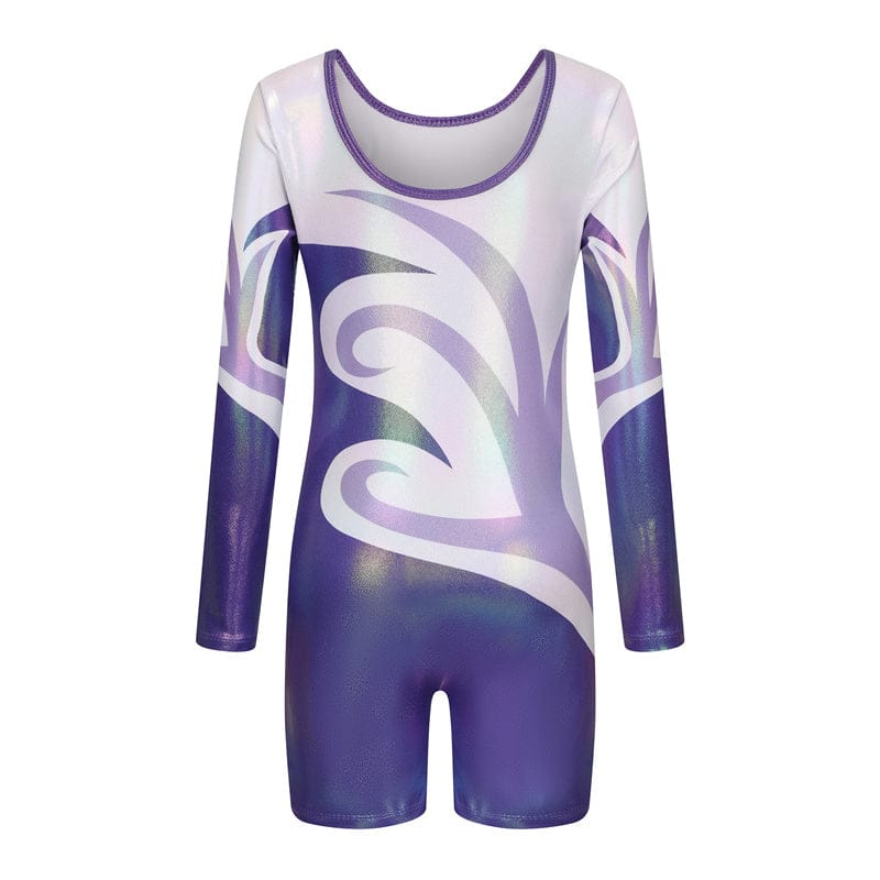 Girls long sleeve purple gymnastics unitard Muse by Diva Sports available at OneSports UAE
