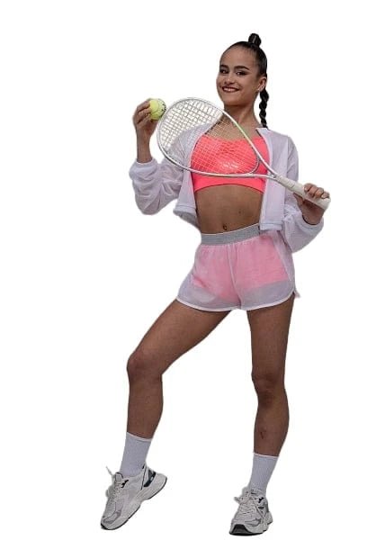 Double Shorts Web White/Pink - OneSports - dubai