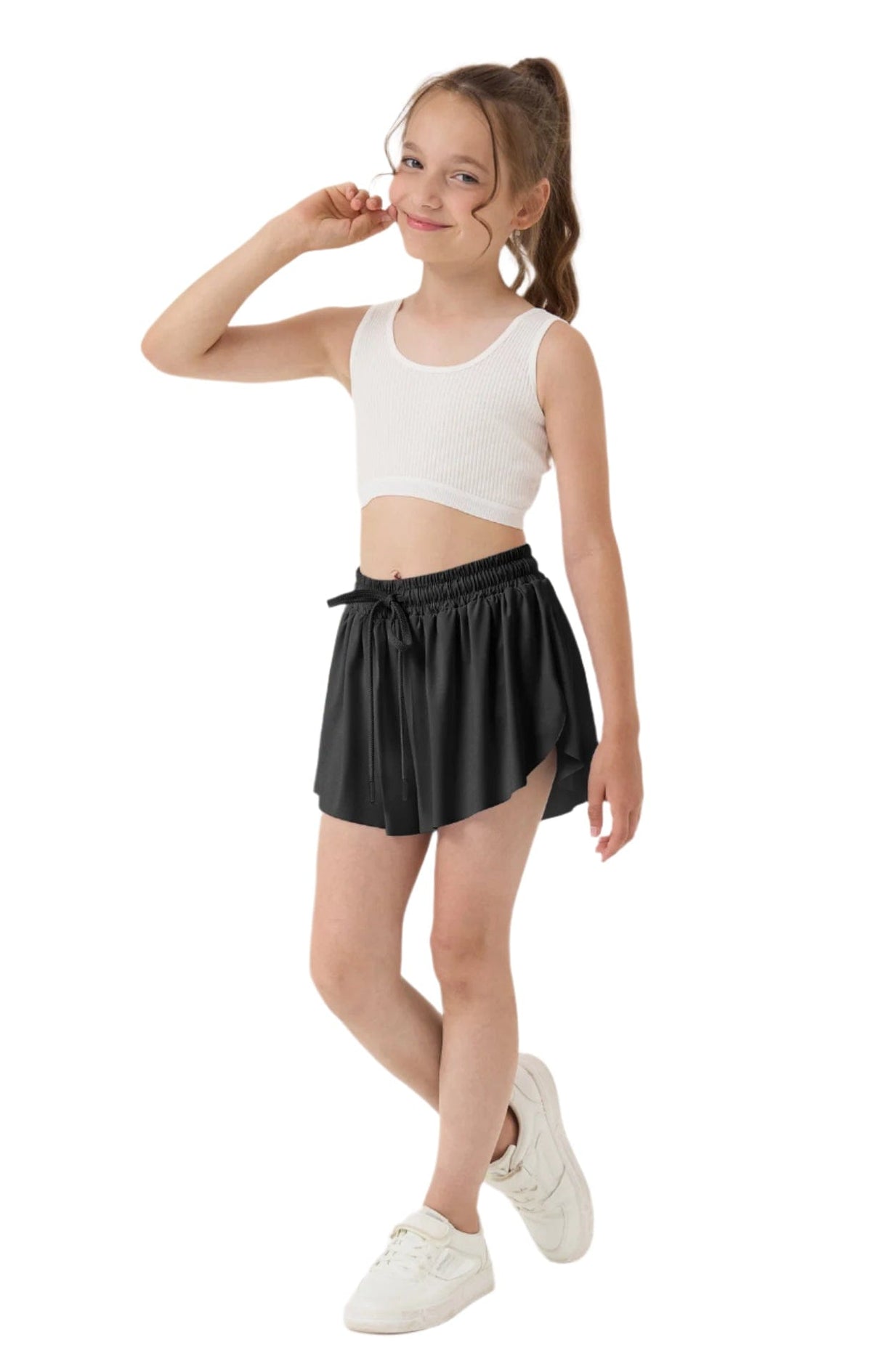 Double Loose shorts Black - OneSports - dubai