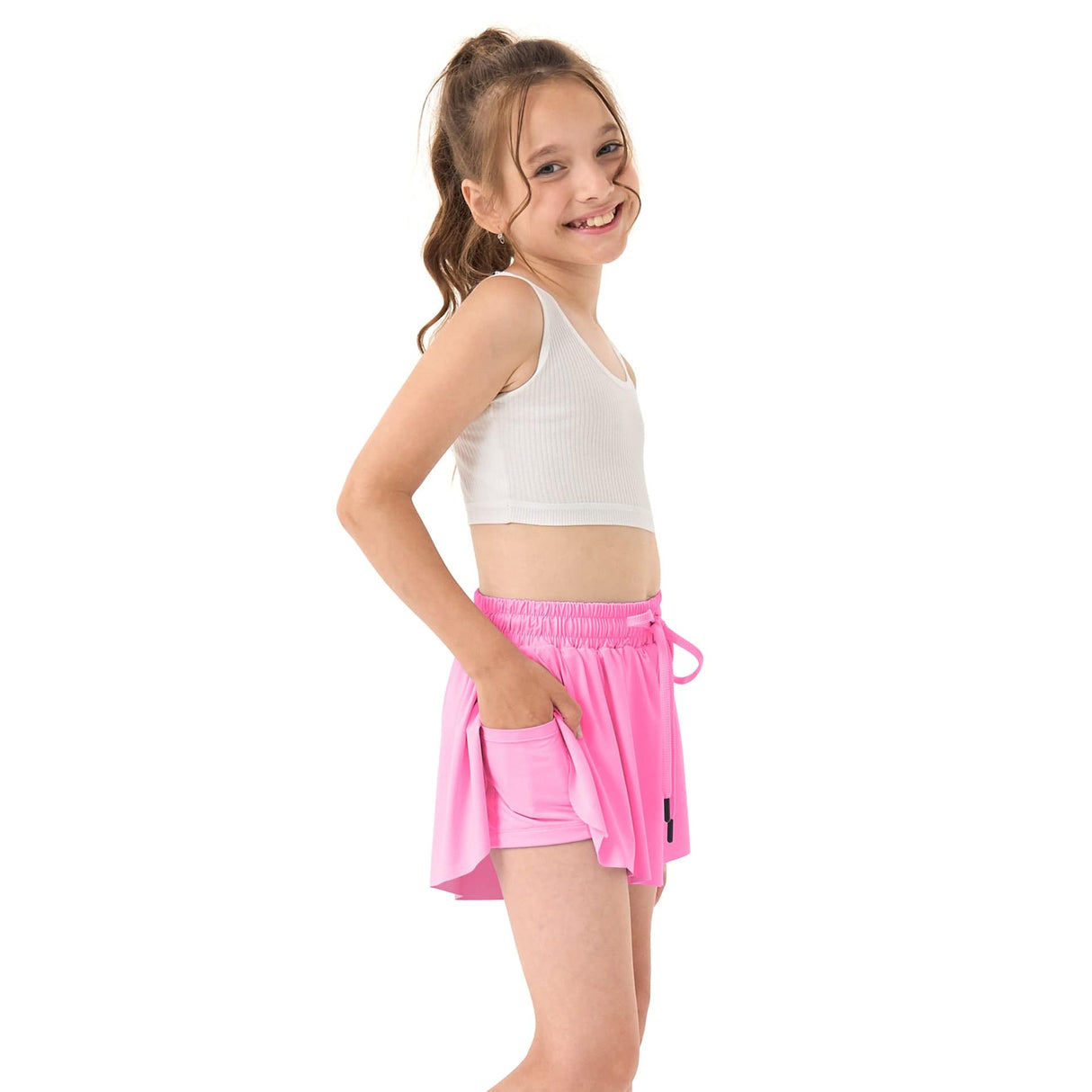 Double Loose shorts Pink - OneSports - dubai