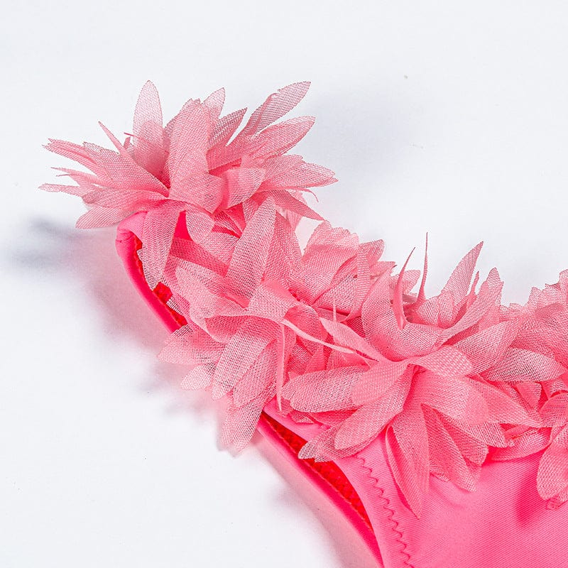 Pink Flower 2 piece Swimwear