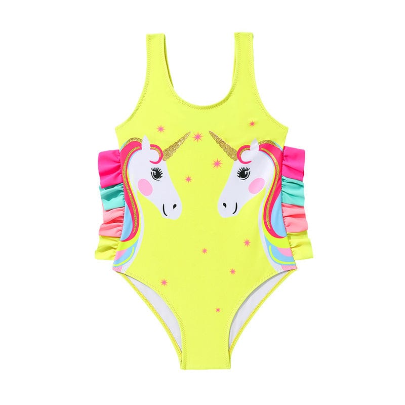 Yellow Unicorn Swimsuit - OneSports - dubai
