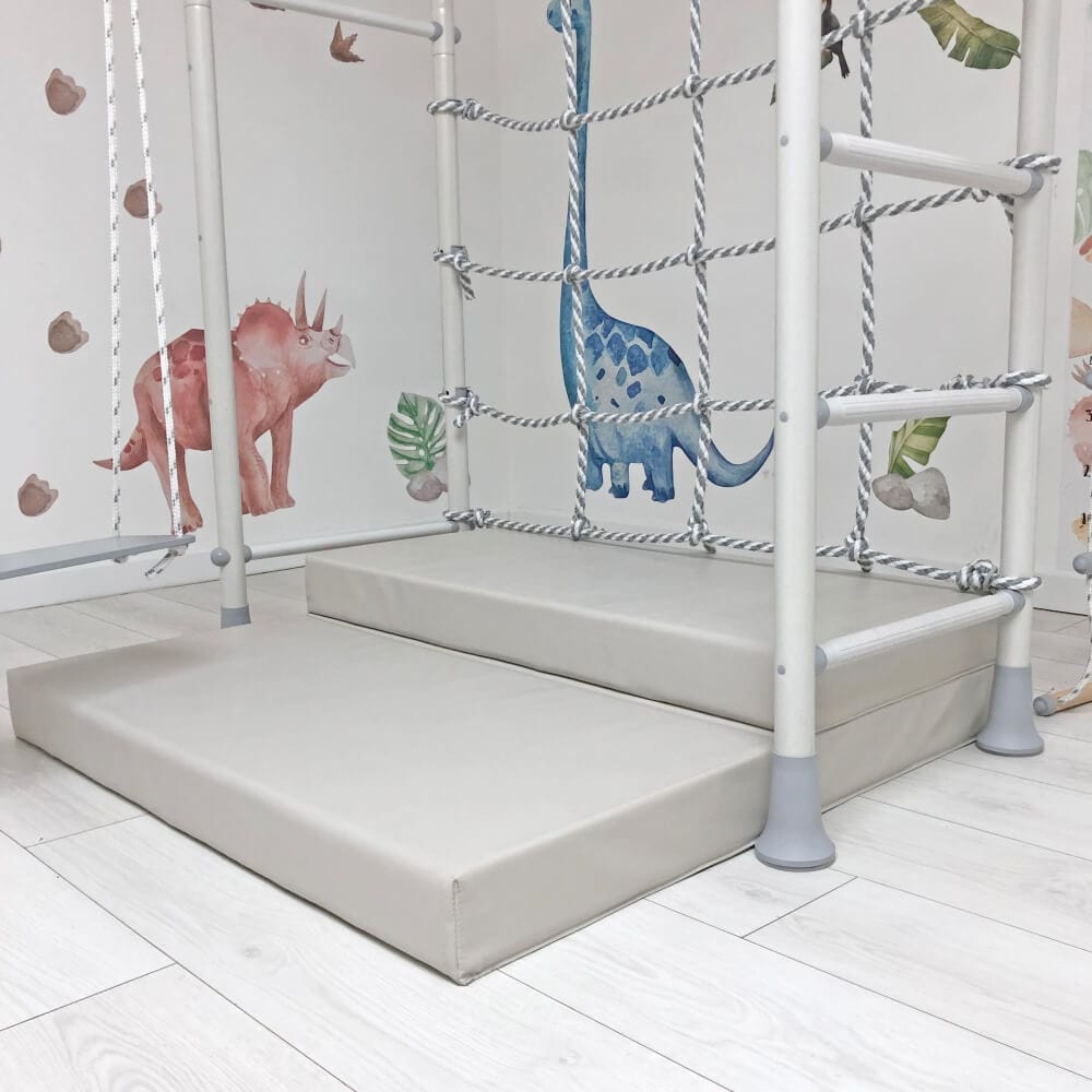 foldable grey exercise mat for indoor wall bar play area onesports uae