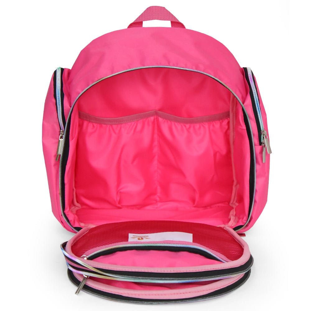 Girls pink gymnastics training backpack with compartments Motion by OneSports