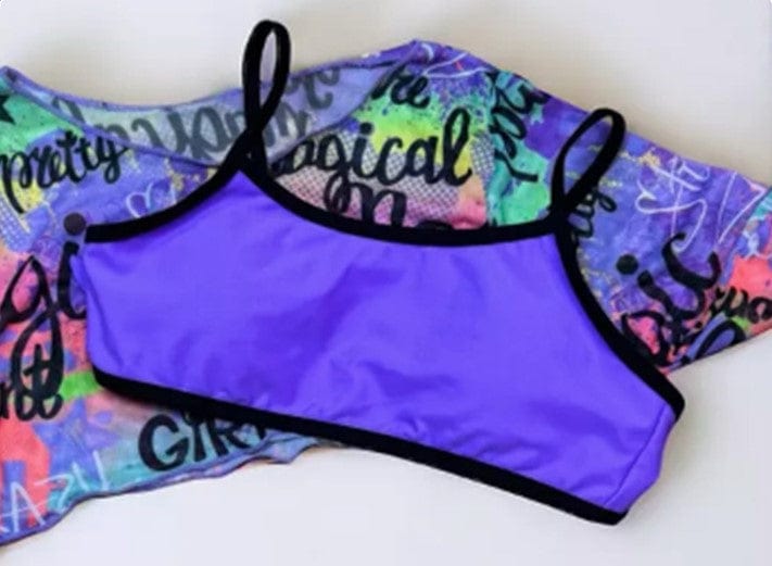 Girls Purple Swim Set - OneSports - dubai
