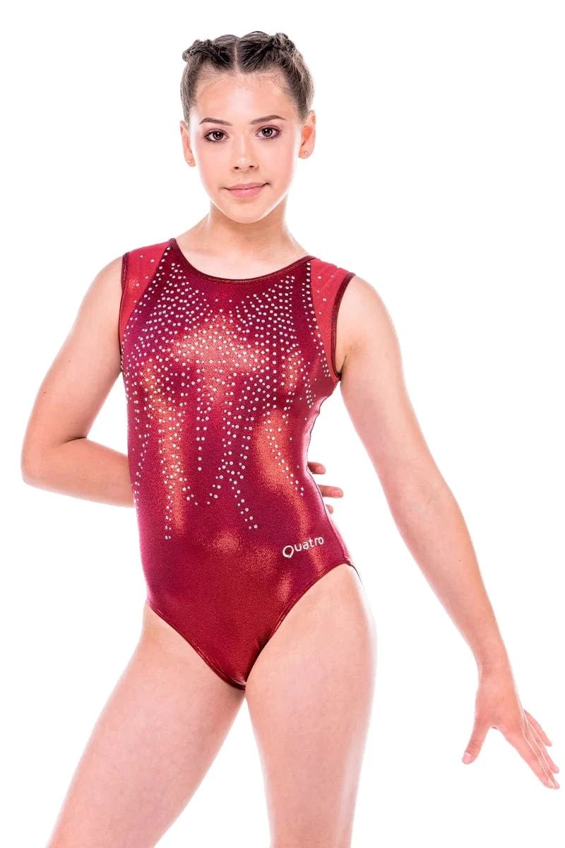 Spirit Burgundy Leotard - OneSports - dubai