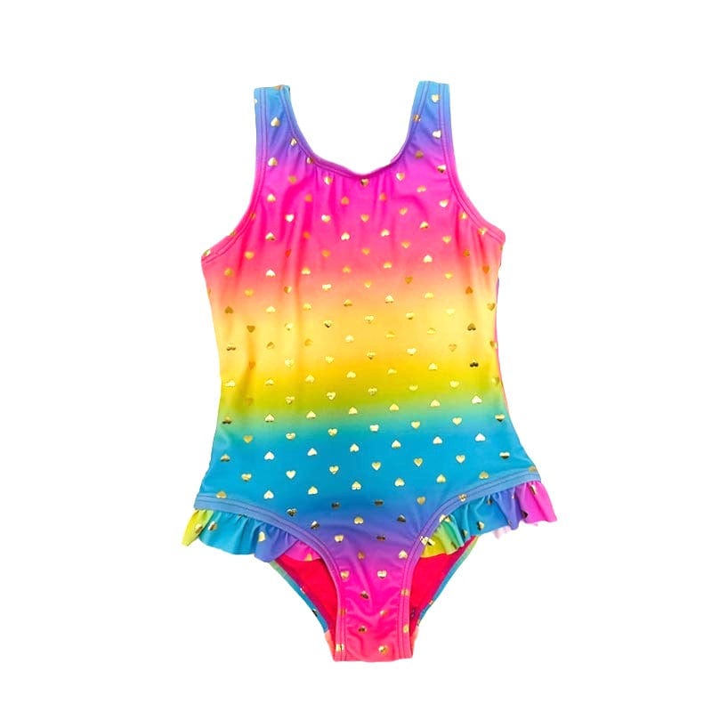Rainbow Print Swimsuit - OneSports - dubai