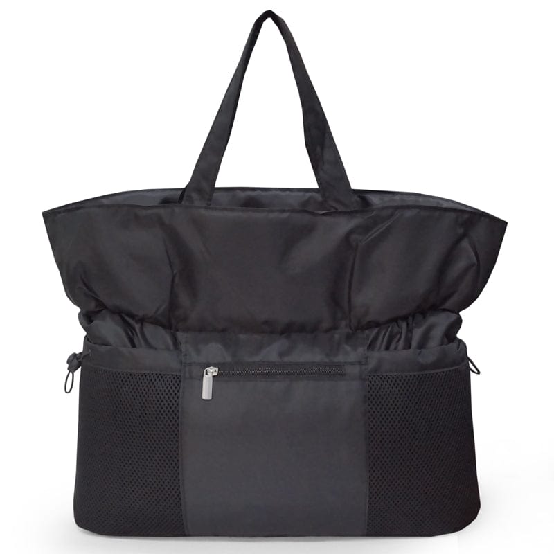 Black dance tote bag for kids with zipper, side pockets, and accessories space 36×40×13 cm by OneSports UAE