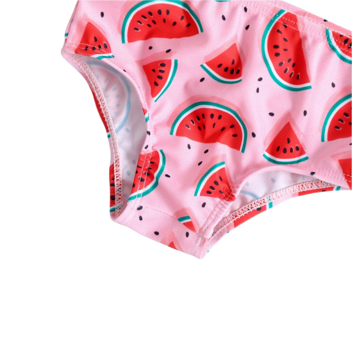 Pink kids2 piece swimwear with watermelon pattern