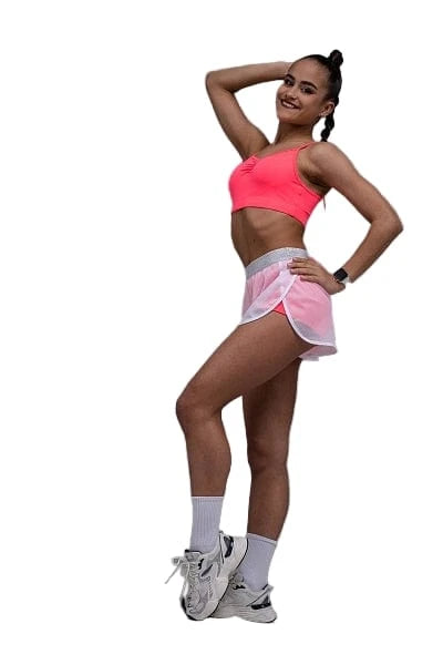 Double Shorts Web White/Pink