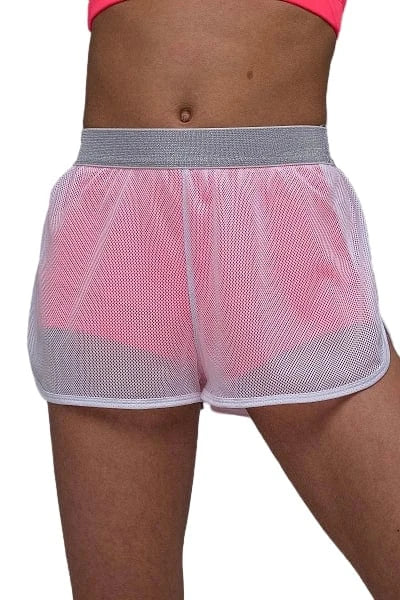 Double Shorts Web White/Pink