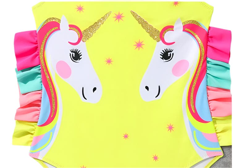 Yellow Unicorn Swimsuit - OneSports - dubai