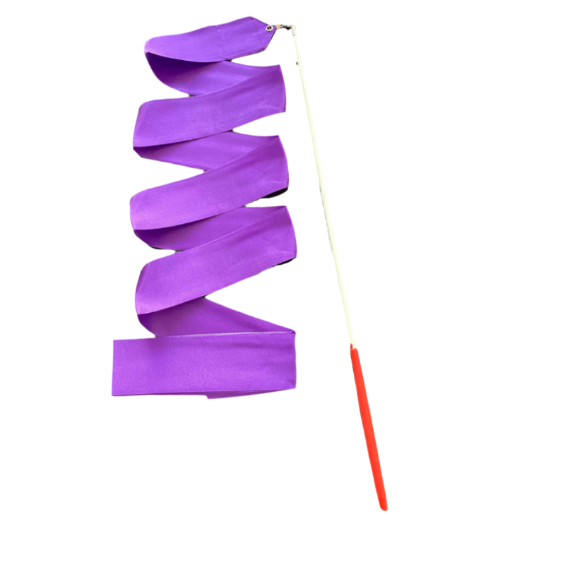 4m purple Lightweight ribbon designed for rhythmic gymnastics training and performance by OneSports.ae