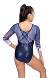 Spirit Navy 3/4 Sleeve Leotard