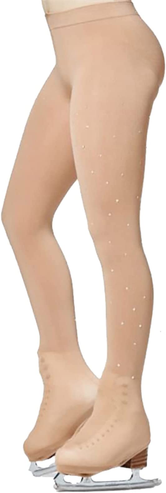 Boot Cover Skating Tights with rhinestones