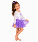 Leotard Dress Bow Lilac - OneSports - dubai