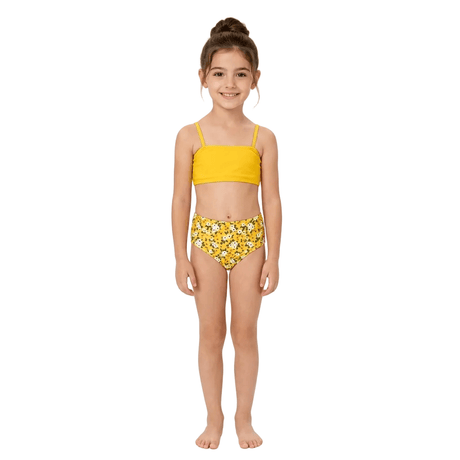 Yellow Girls 3 Piece Swim Set - OneSports - dubai