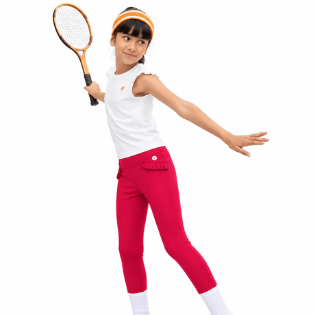 Butterfly Active Girls Leggings Fuchsia - OneSports - dubai