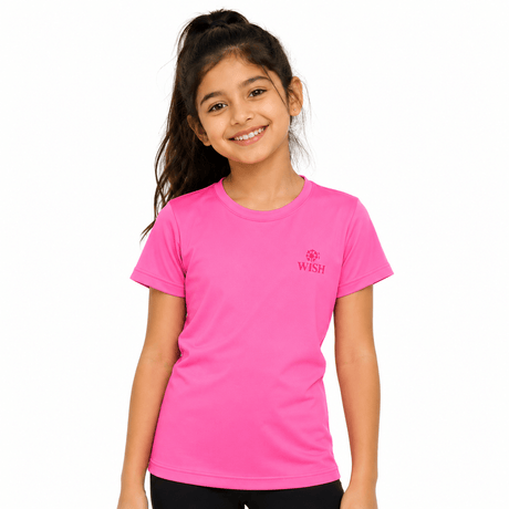 Sports Dry Fit Neon Pink shirt Wish - OneSports - dubai