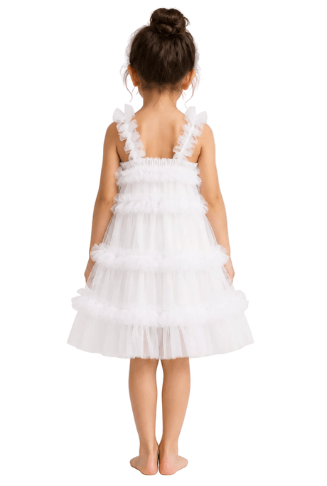Kids Ballet Tulle Dress Cloud White - OneSports - dubai