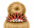 Hairbun Crown Crystal Accessory 509 - OneSports - dubai