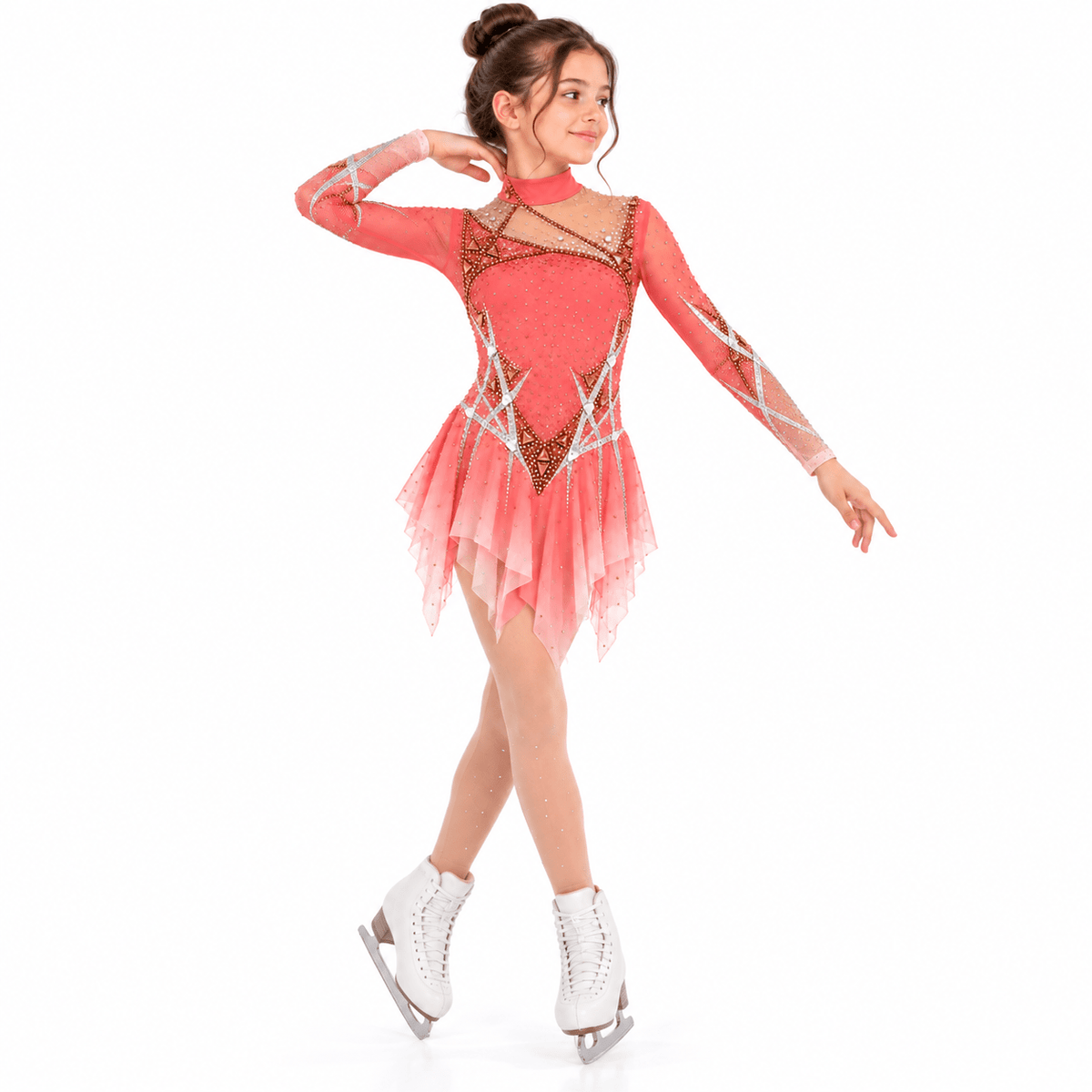 129-140 cm Figure Skating Dress Slide - OneSports - #dubai