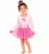 Leotard Dress Bow Pink - OneSports - dubai