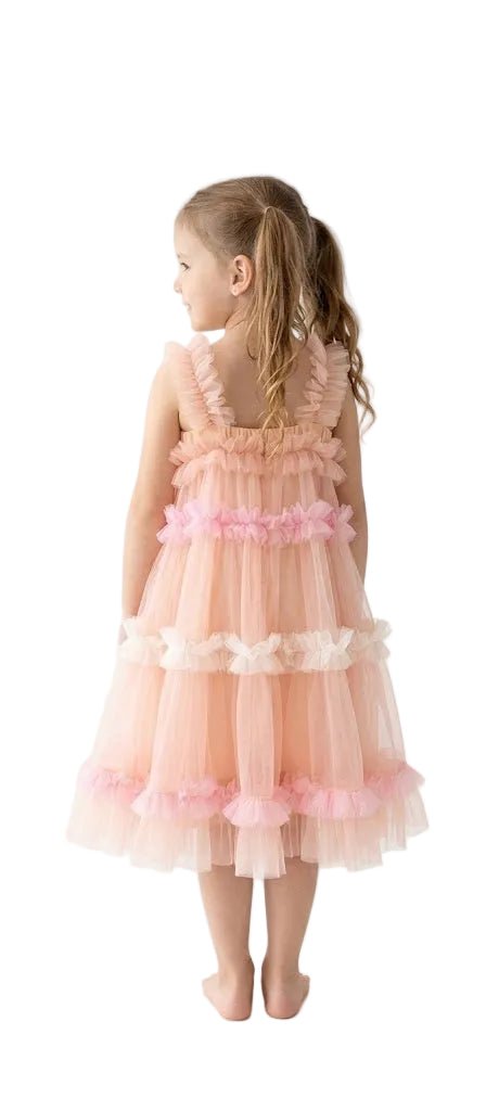 Kids Ballet Tulle Dress Powder Mix - OneSports - dubai
