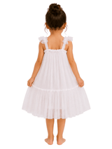 Kids Ballet Tulle Dress White Sparkle - OneSports - dubai