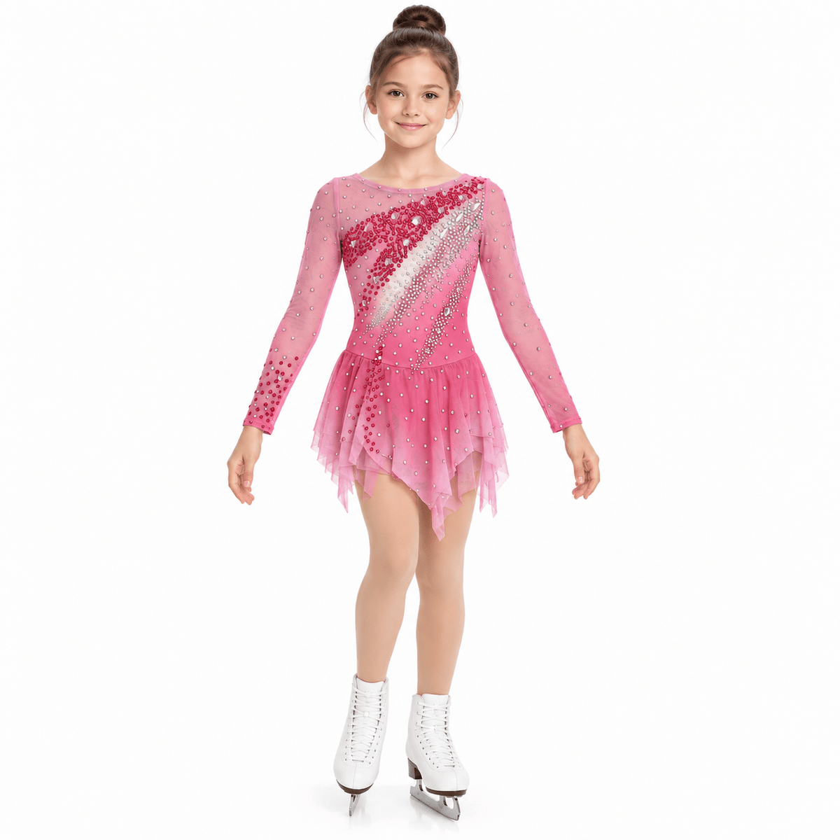 117-122 cm Figure Skating Dress Camel - OneSports - #dubai