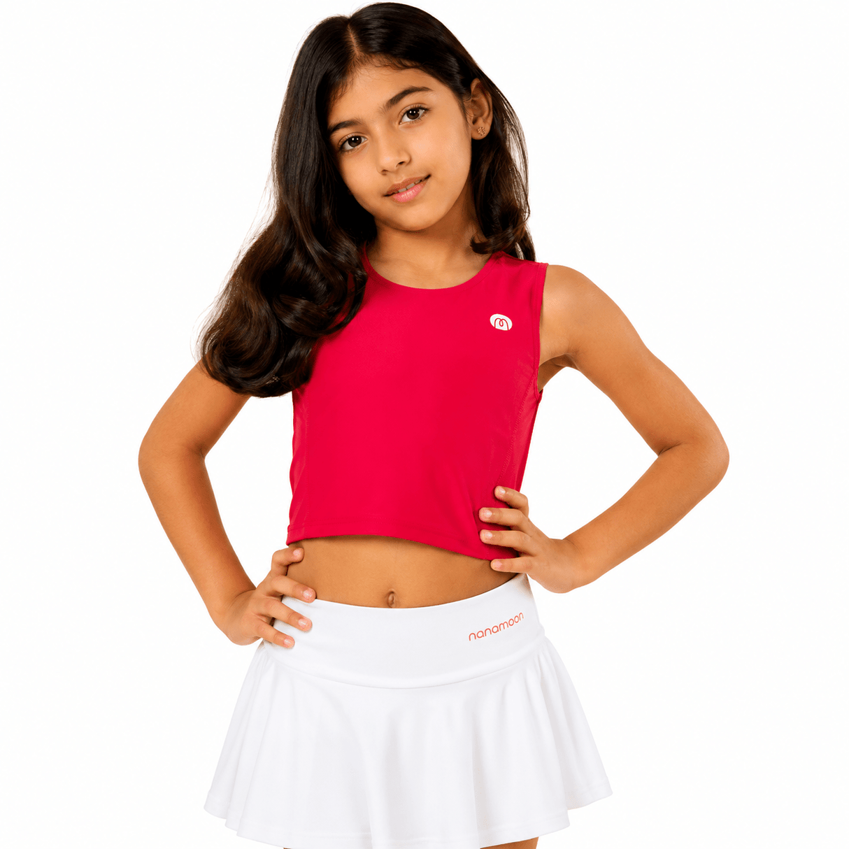 Flow Active Girls Crop Top Fuchsia - OneSports - dubai