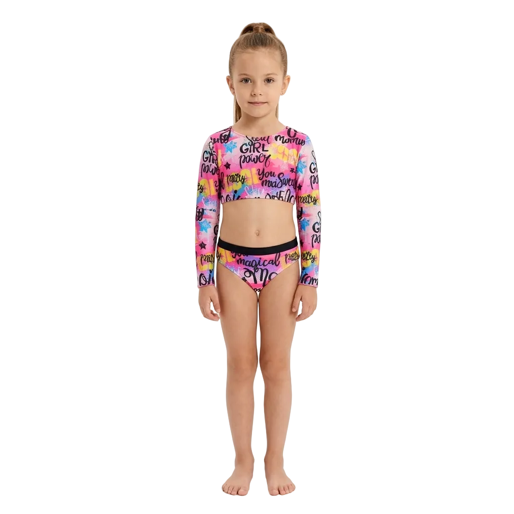 Fuchsia Girls 3 Piece Swim Set - OneSports - dubai