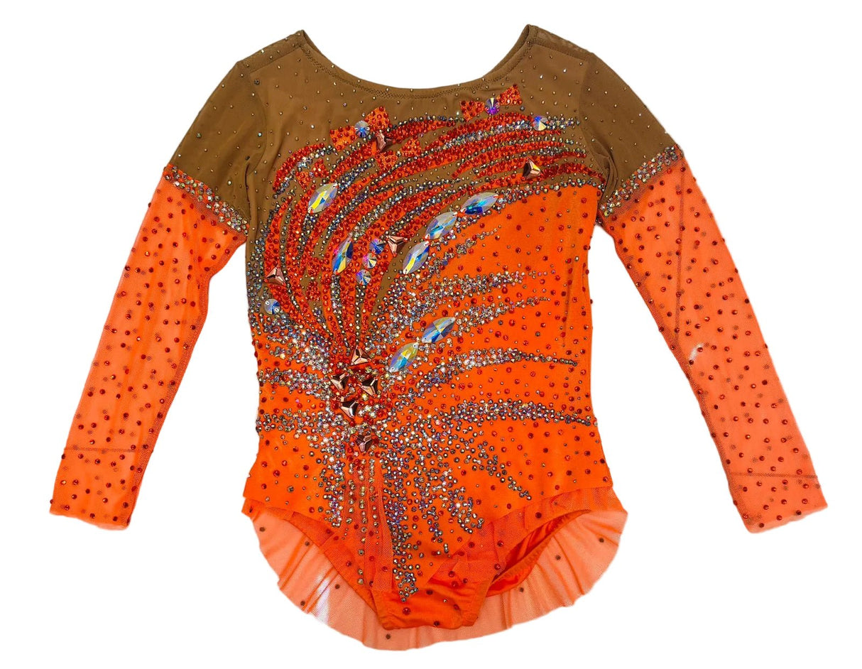 120 - 125 cm Competition Leotard Amber - OneSports - dubai