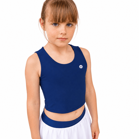 Flow Active Girls Crop Top Blue - OneSports - dubai