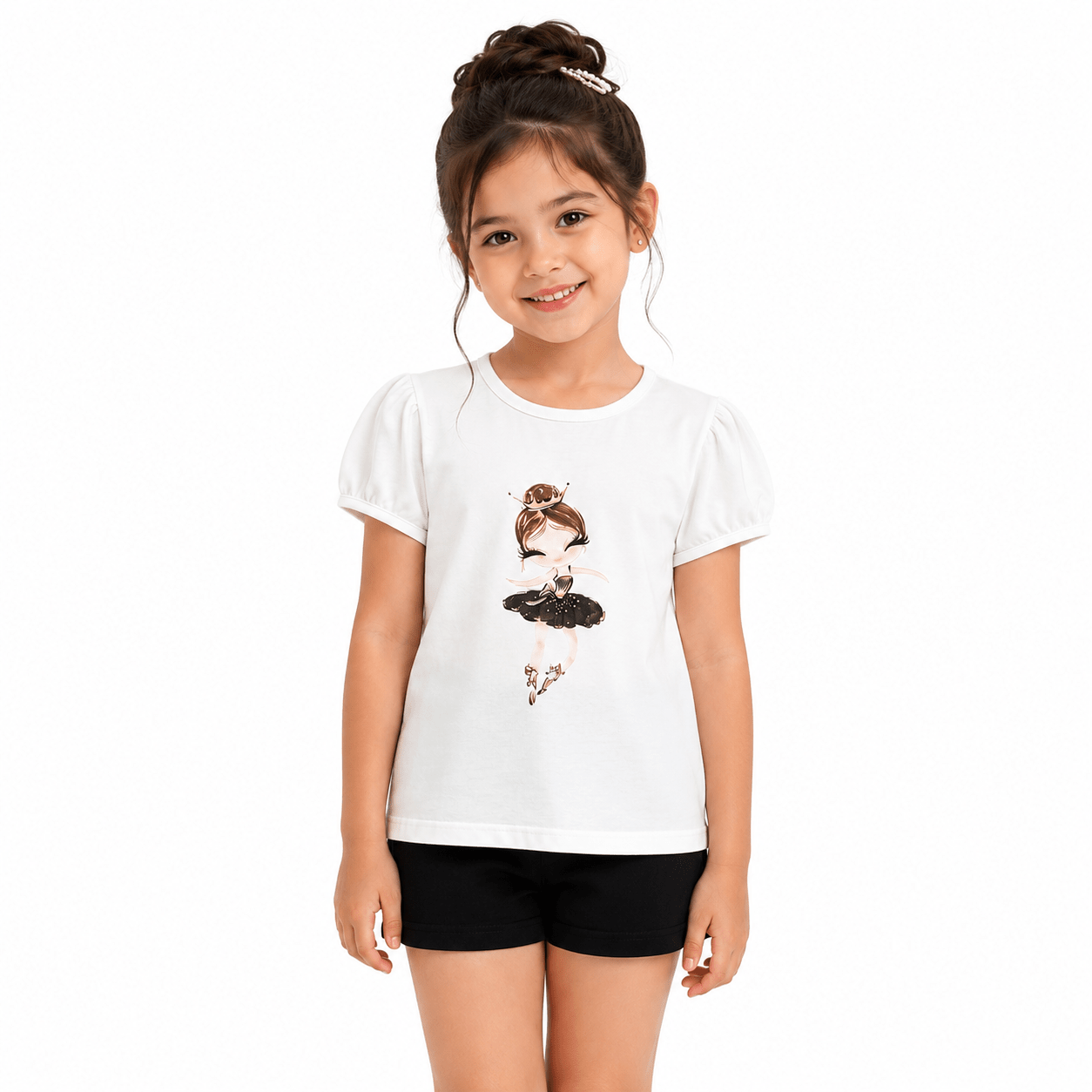 Ballerina White shirt For Girls - OneSports - dubai