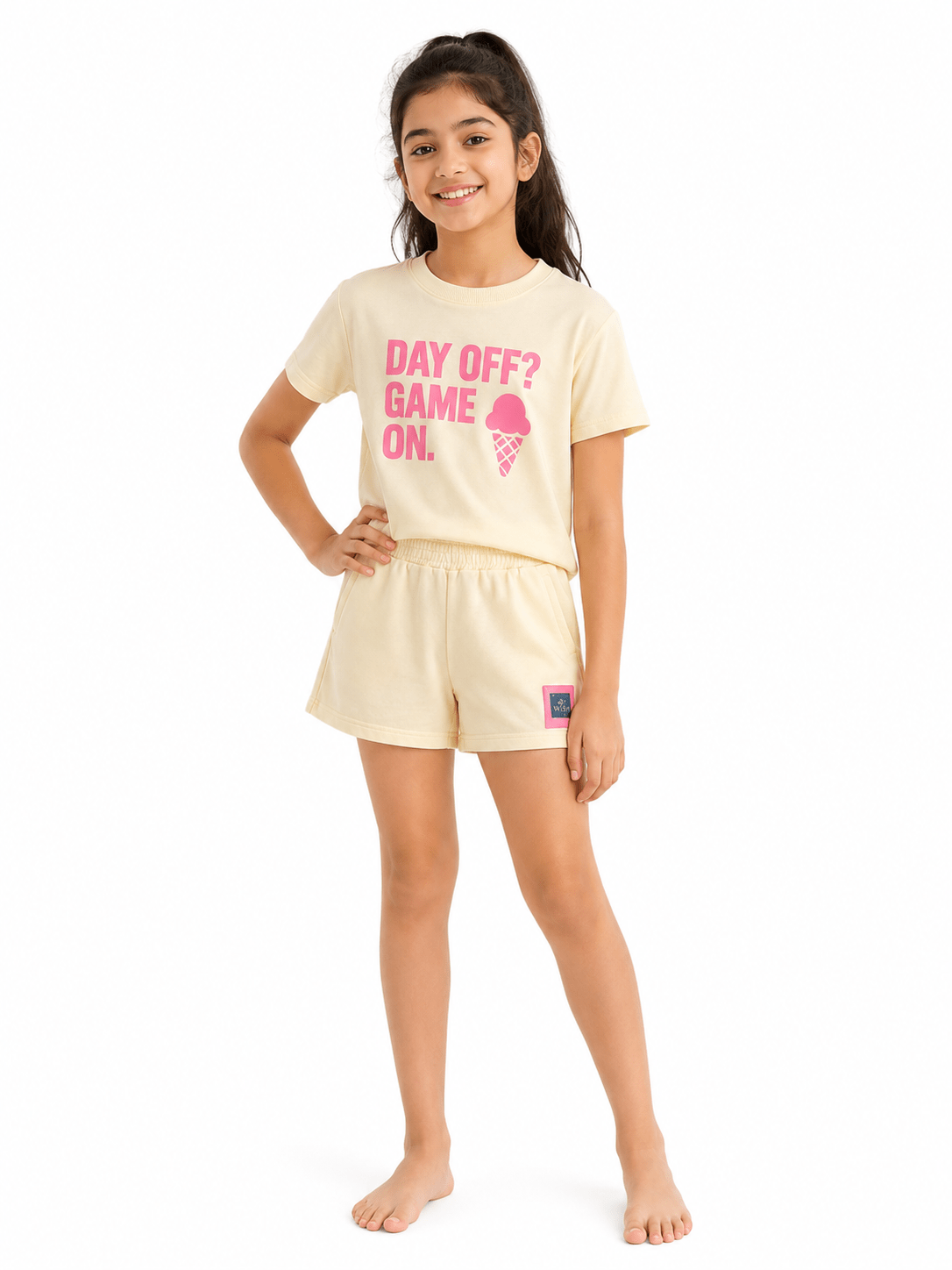 Game ON Girls Top & Shorts Sports Activewear Set - OneSports - dubai