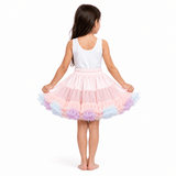 Cream Tulle Party Girls Skirt - OneSports - dubai