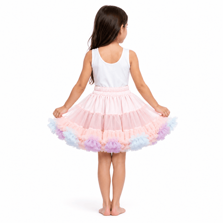 Cream Tulle Party Girls Skirt - OneSports - dubai