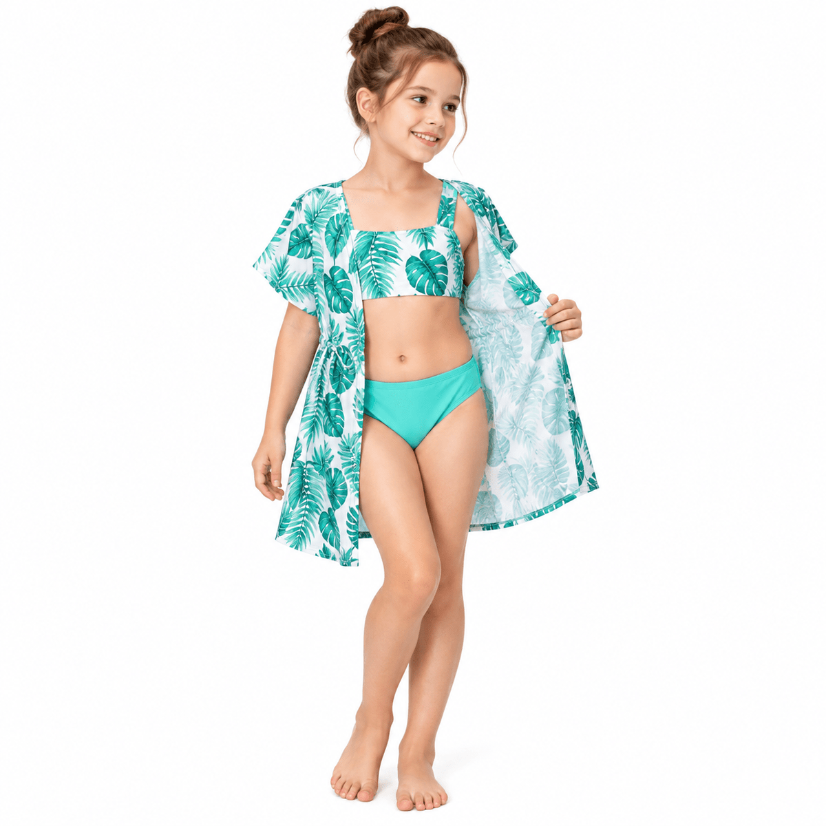 Green Girls 3 piece Swim Set - OneSports - dubai